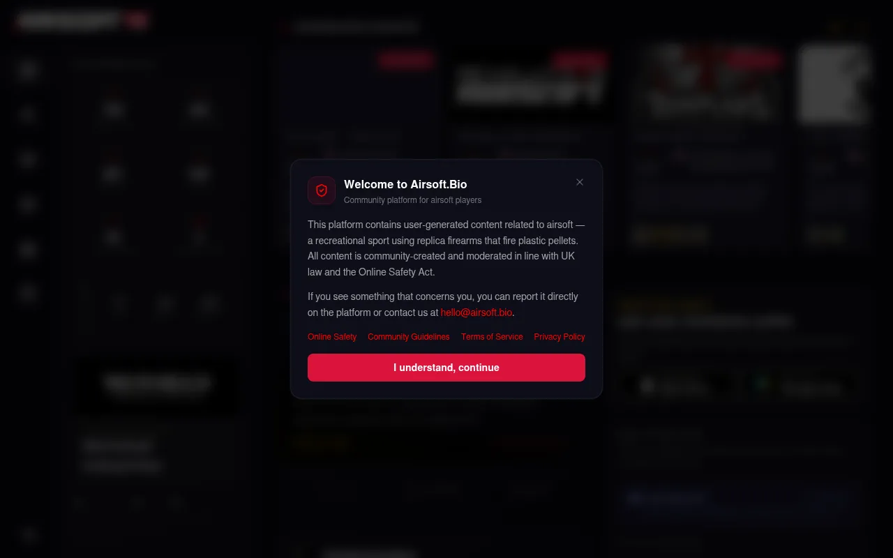 Screenshot of airsoft.bio