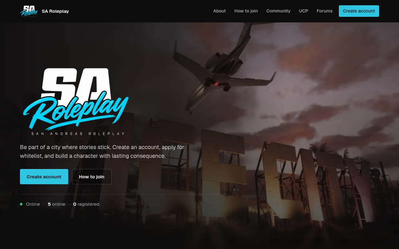 Screenshot of saroleplay.com