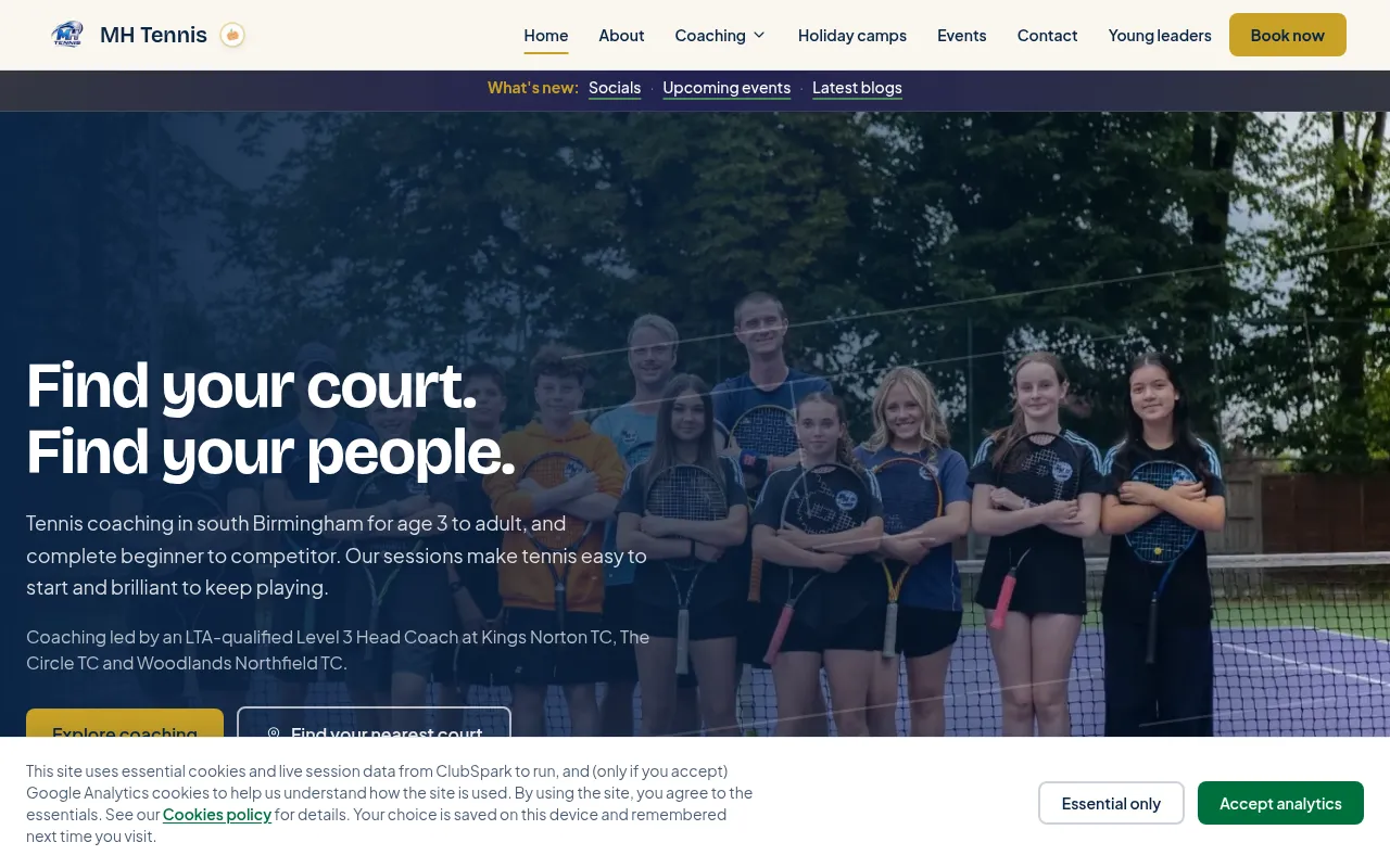 Screenshot of mhtennis.netlify.app