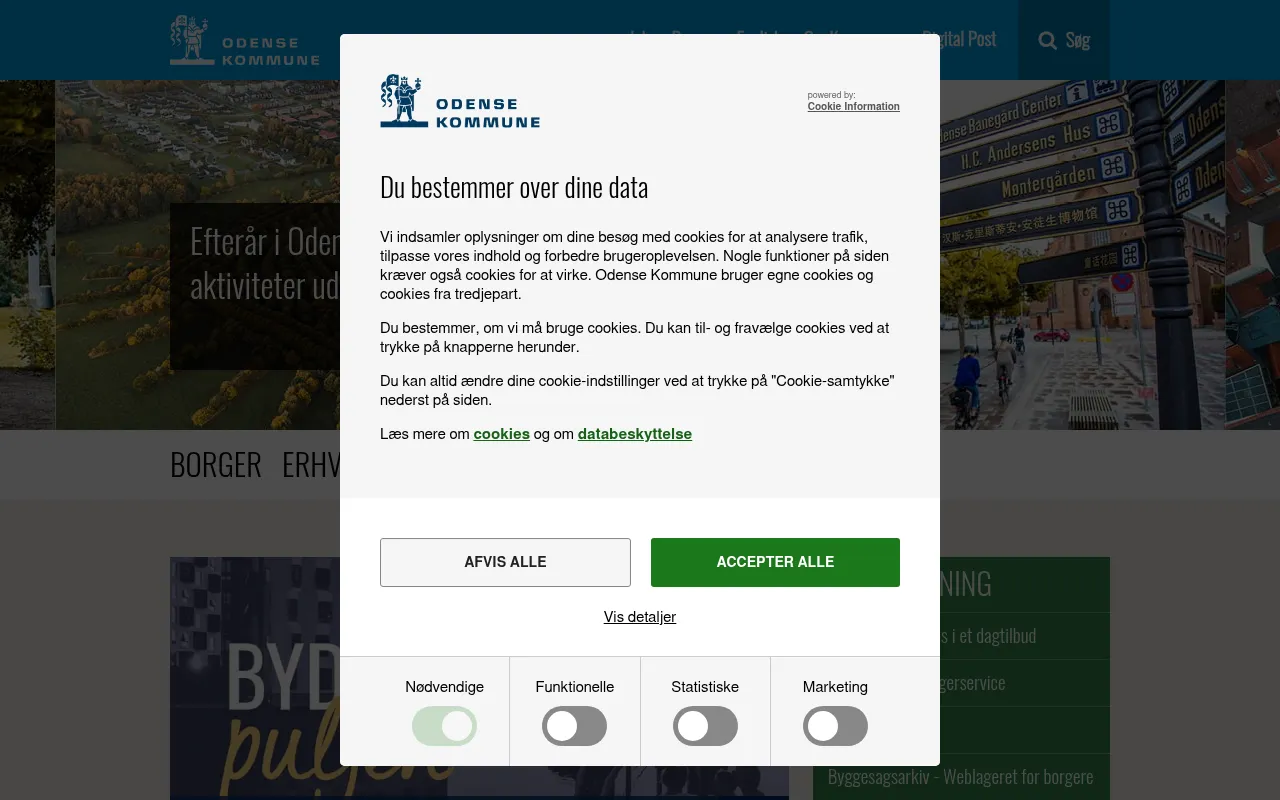 Screenshot of odense.dk