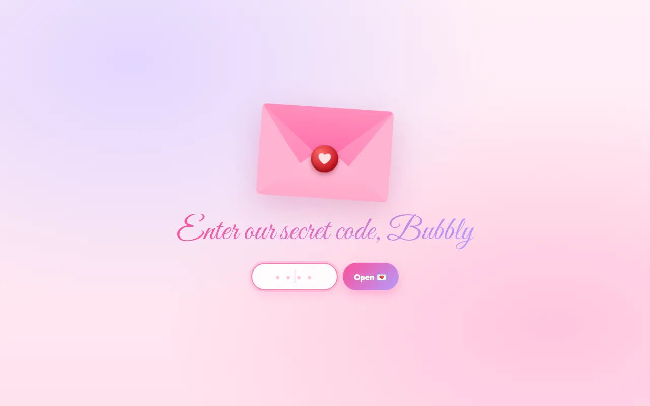 Screenshot of bubblyanniversary.xyz