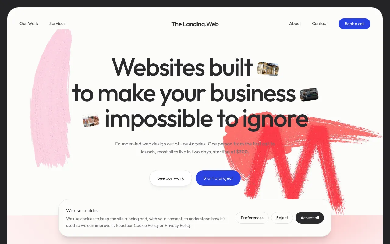 Screenshot of thelandingweb.com
