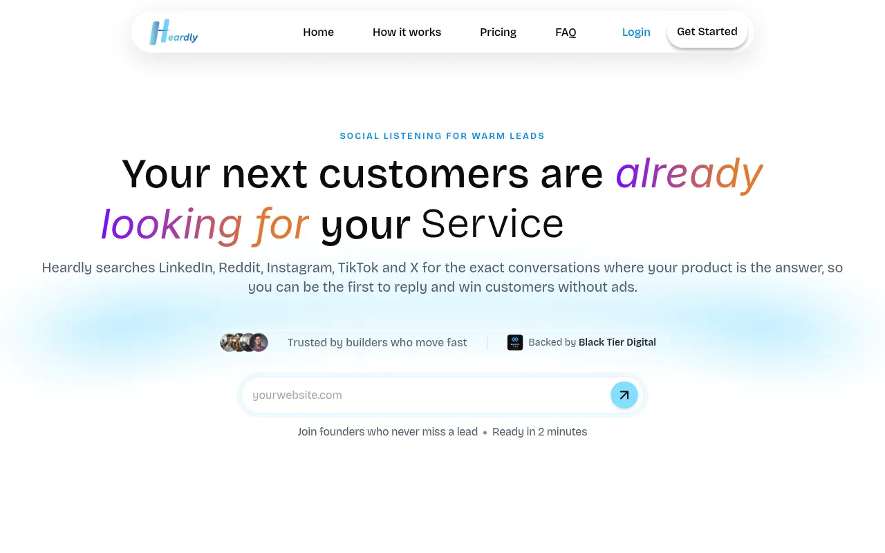 Screenshot of heardly.io