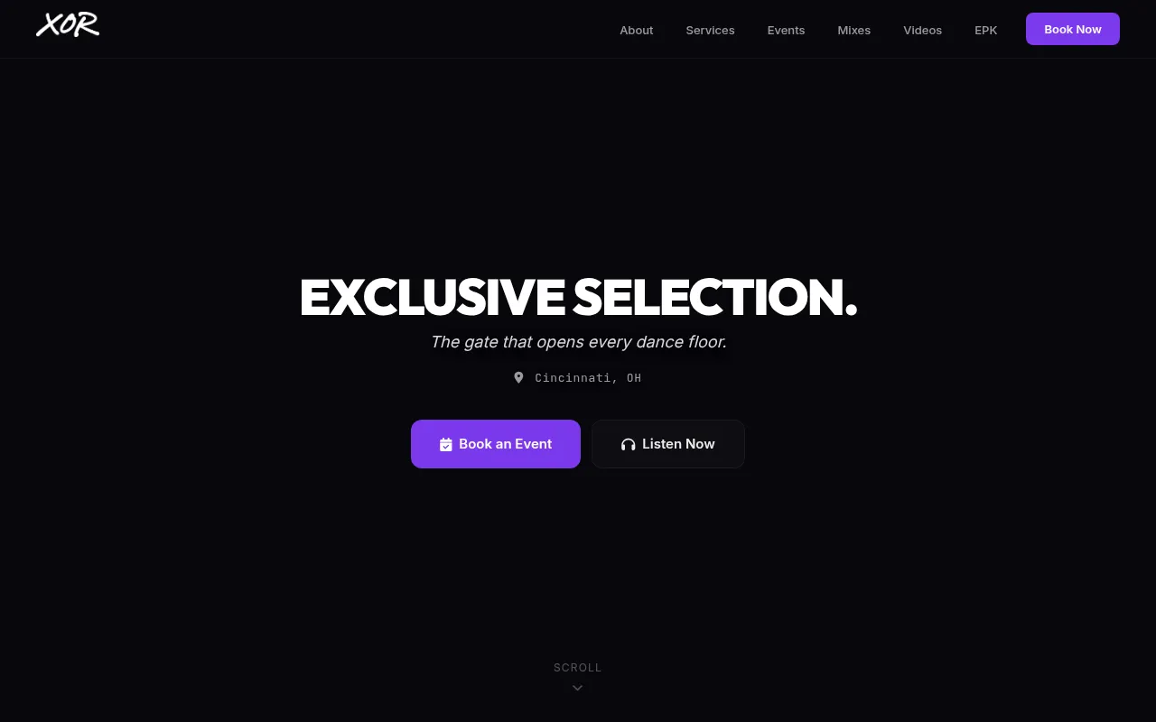 Screenshot of djxor.com