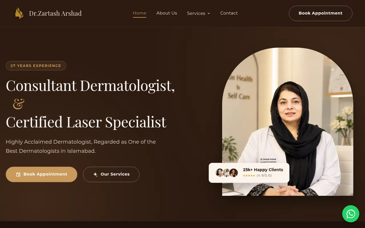 Screenshot of drzartasharshad.com