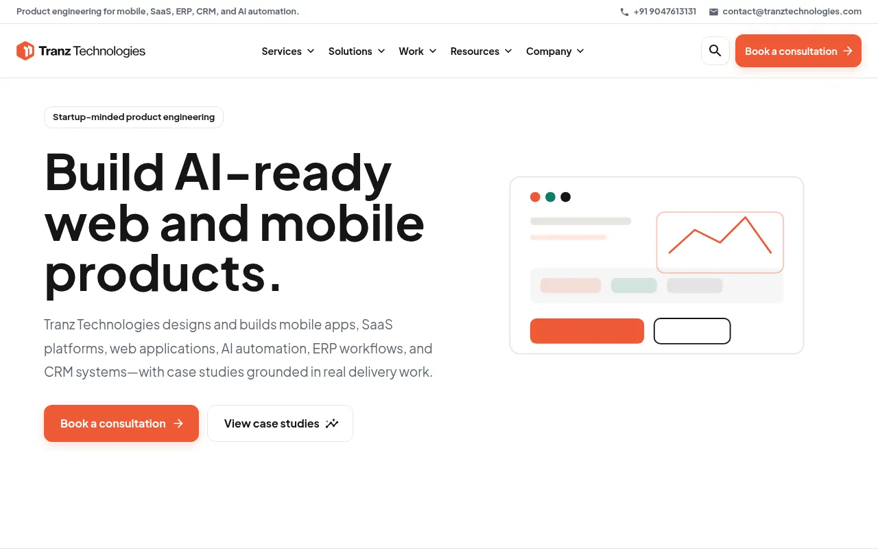 Screenshot of tranztechnologies.com
