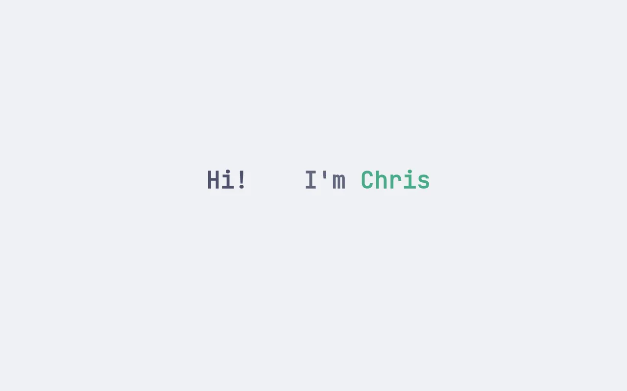 Screenshot of chrisfromnowhere.me