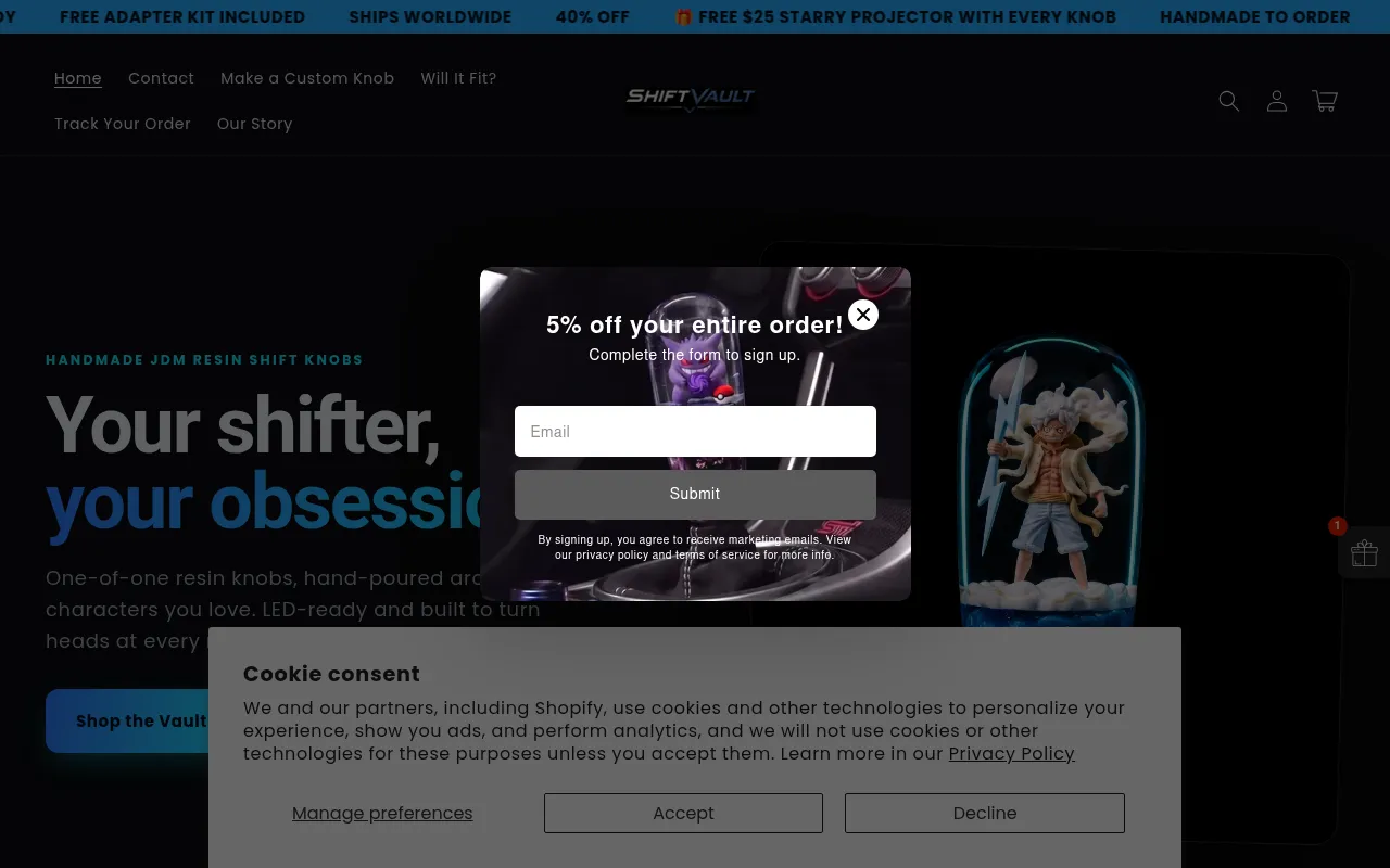 Screenshot of shiftvault.store