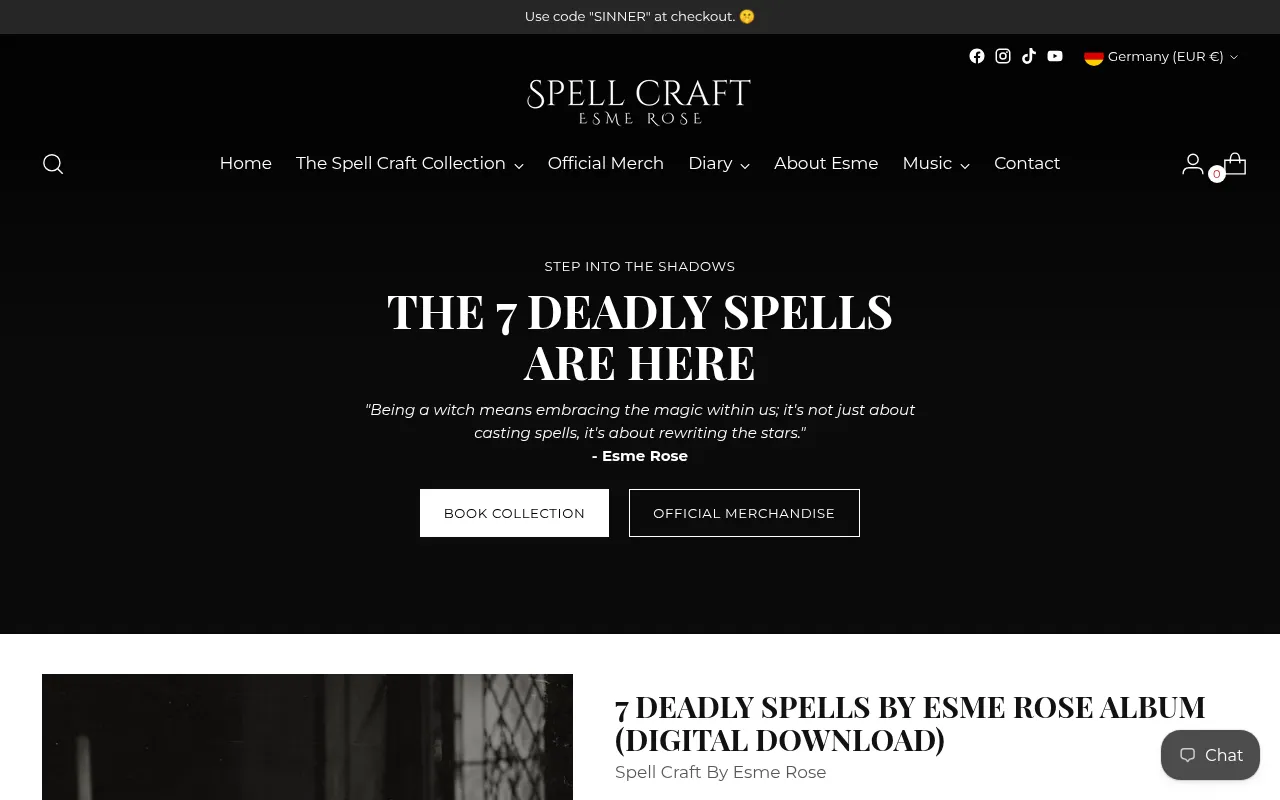 Screenshot of spellcrafthealing.com