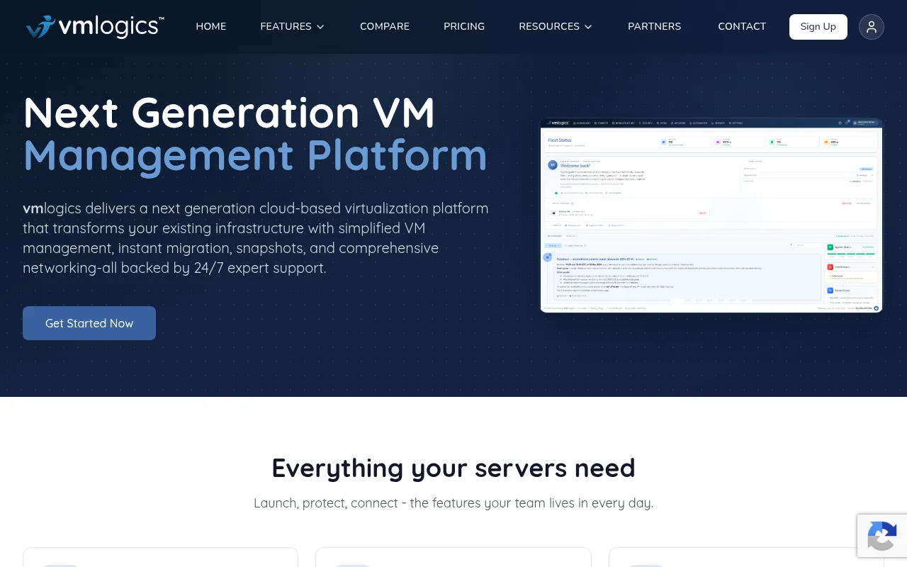 Screenshot of vmlogics.com