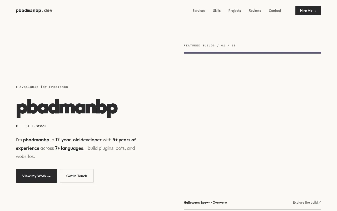 Screenshot of bpadmanpb.netlify.app