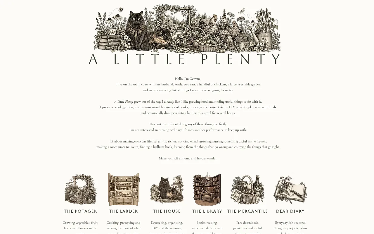 Screenshot of alittleplenty.co.uk