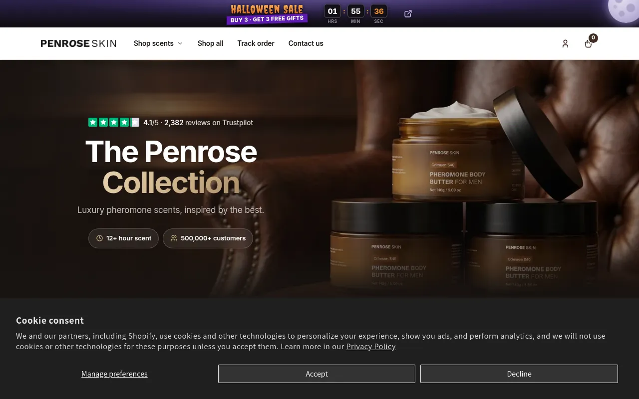 Screenshot of penroseskin.com