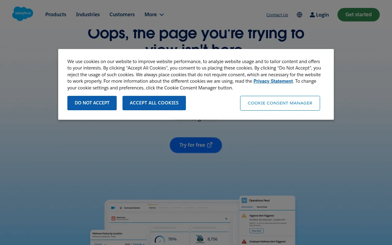 salesforce.com screenshot