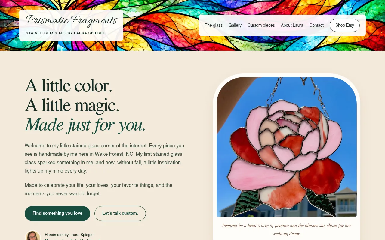 Screenshot of prismaticfragments.com