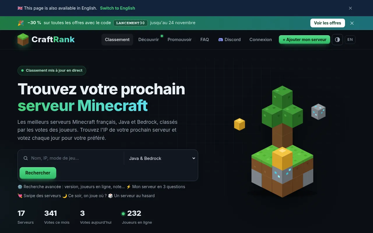 Screenshot of craftrank.fr