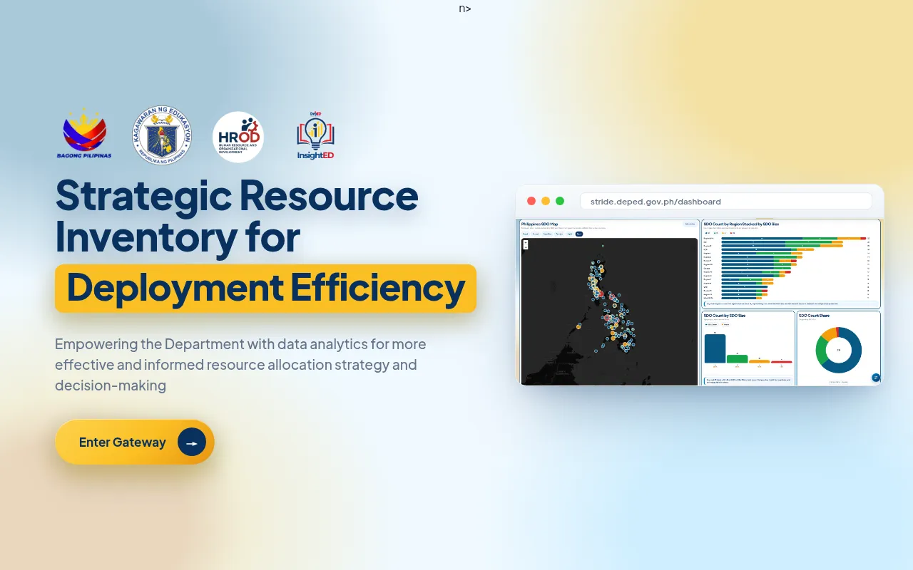Screenshot of stride.deped.gov.ph