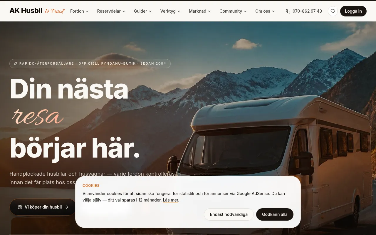 Screenshot of akhusbilfritid.se