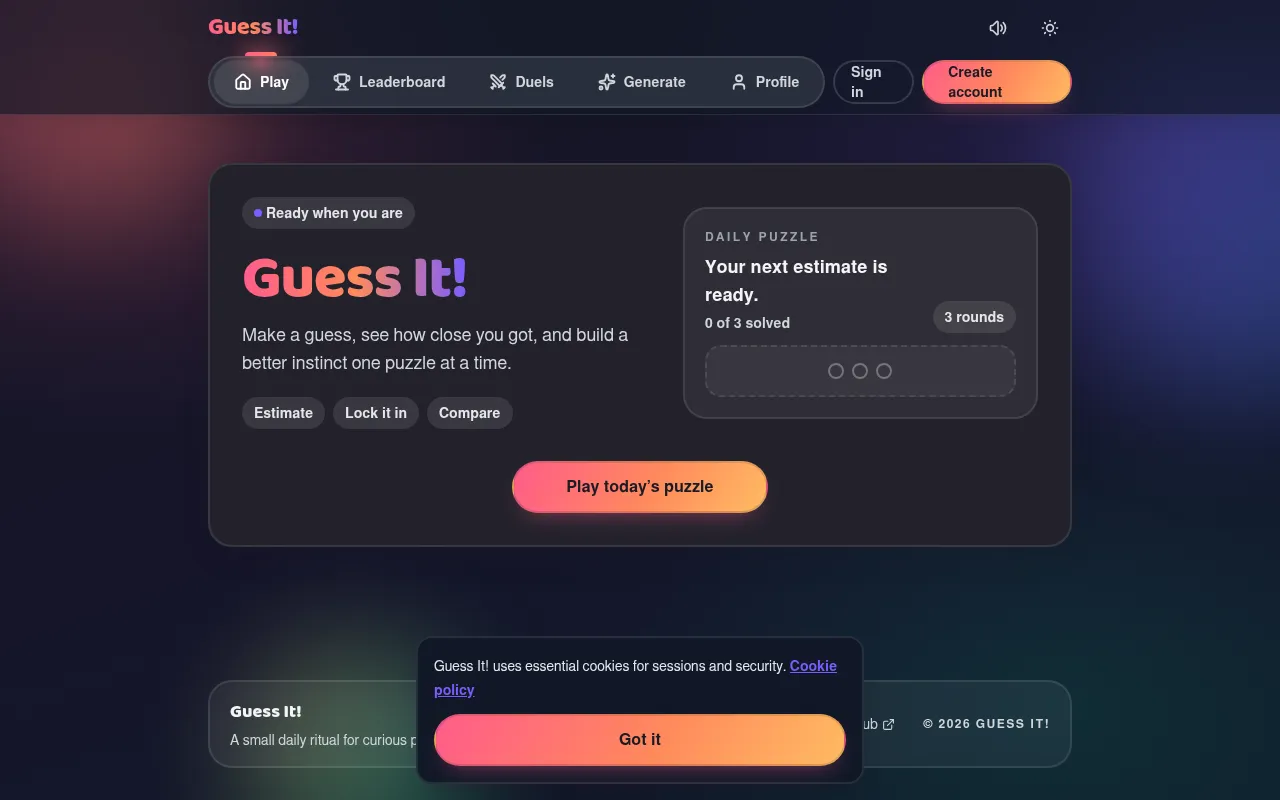 Screenshot of guessit.akisarke.xyz