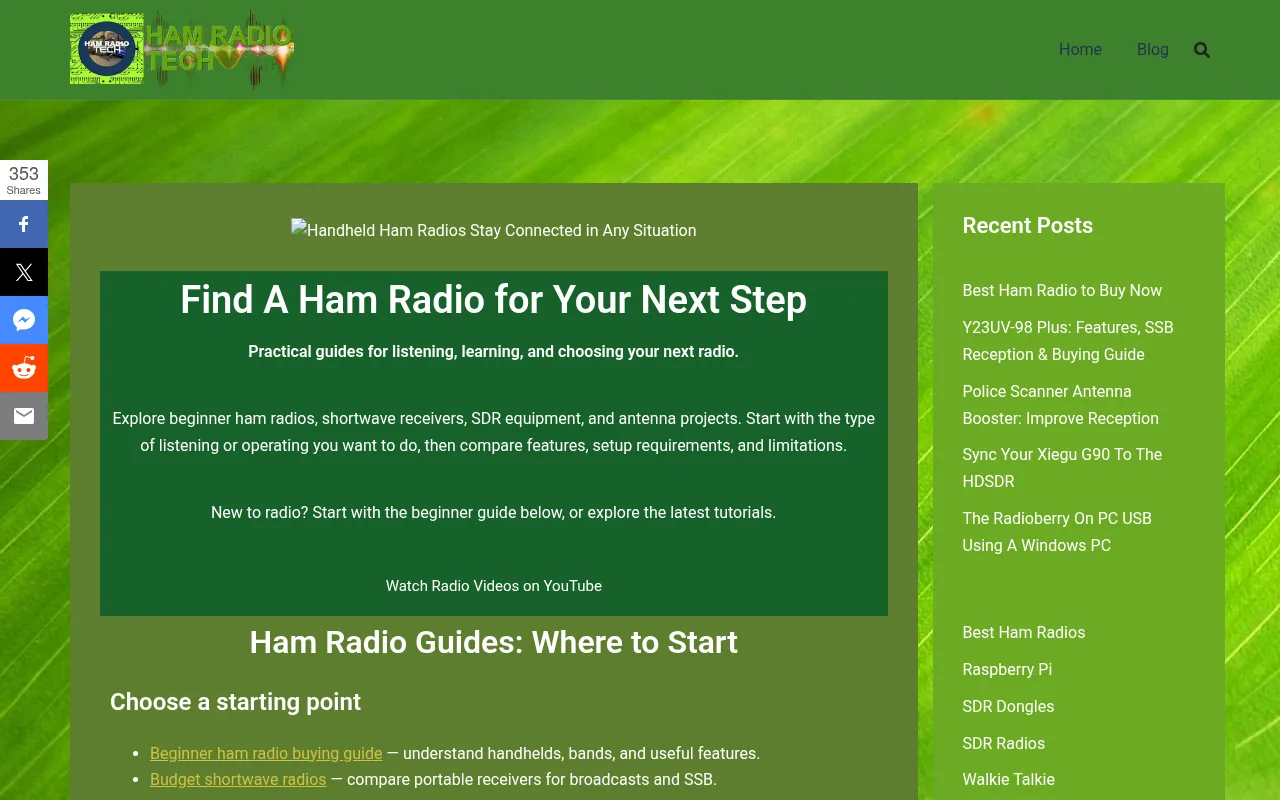 Screenshot of hamradiotech.com
