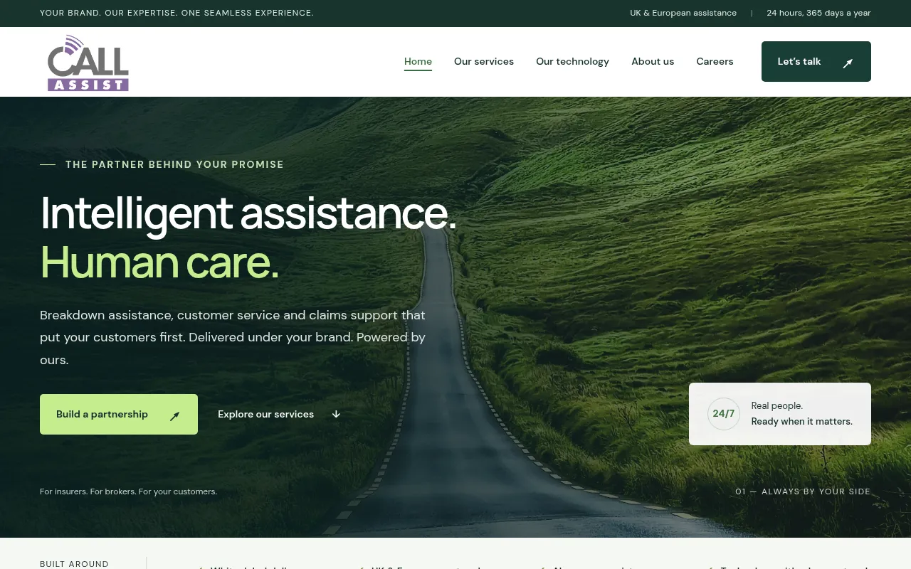 Screenshot of callassists.com