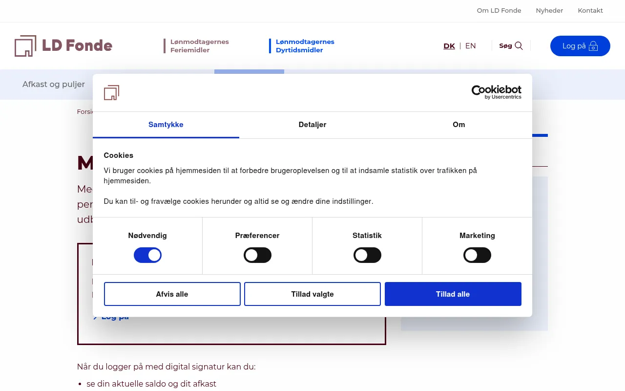 Screenshot of ld.dk