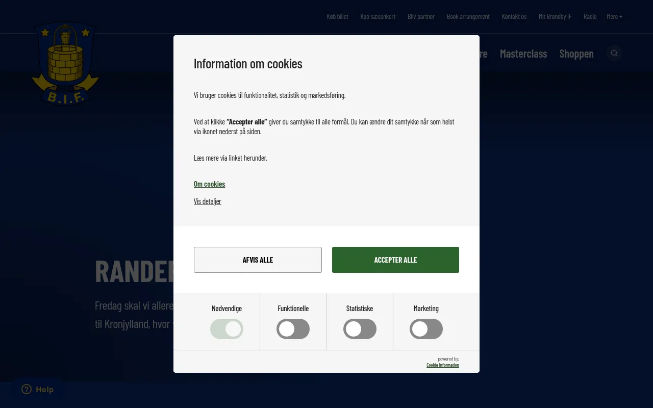 Screenshot of brondby.com