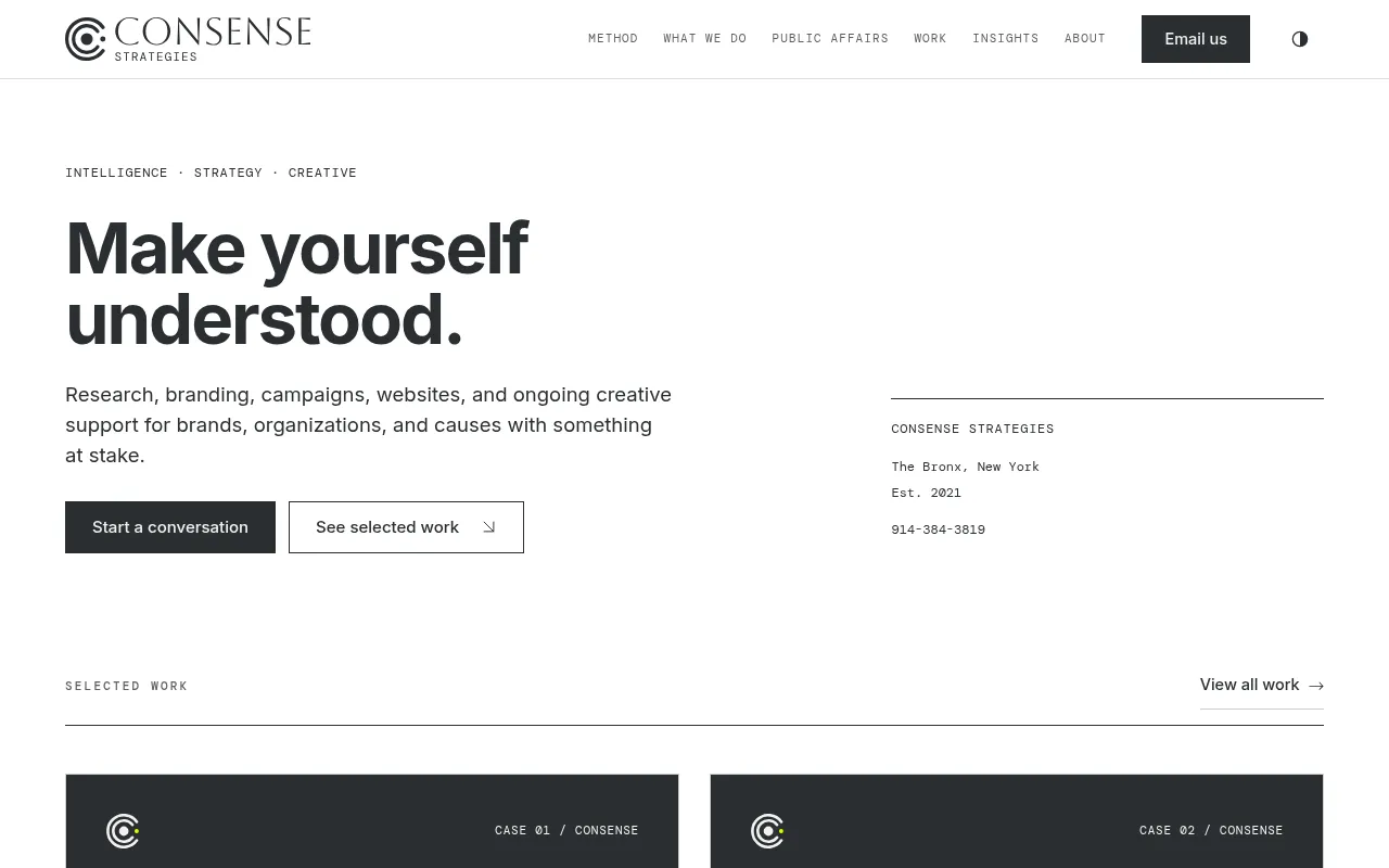 Screenshot of consense.io