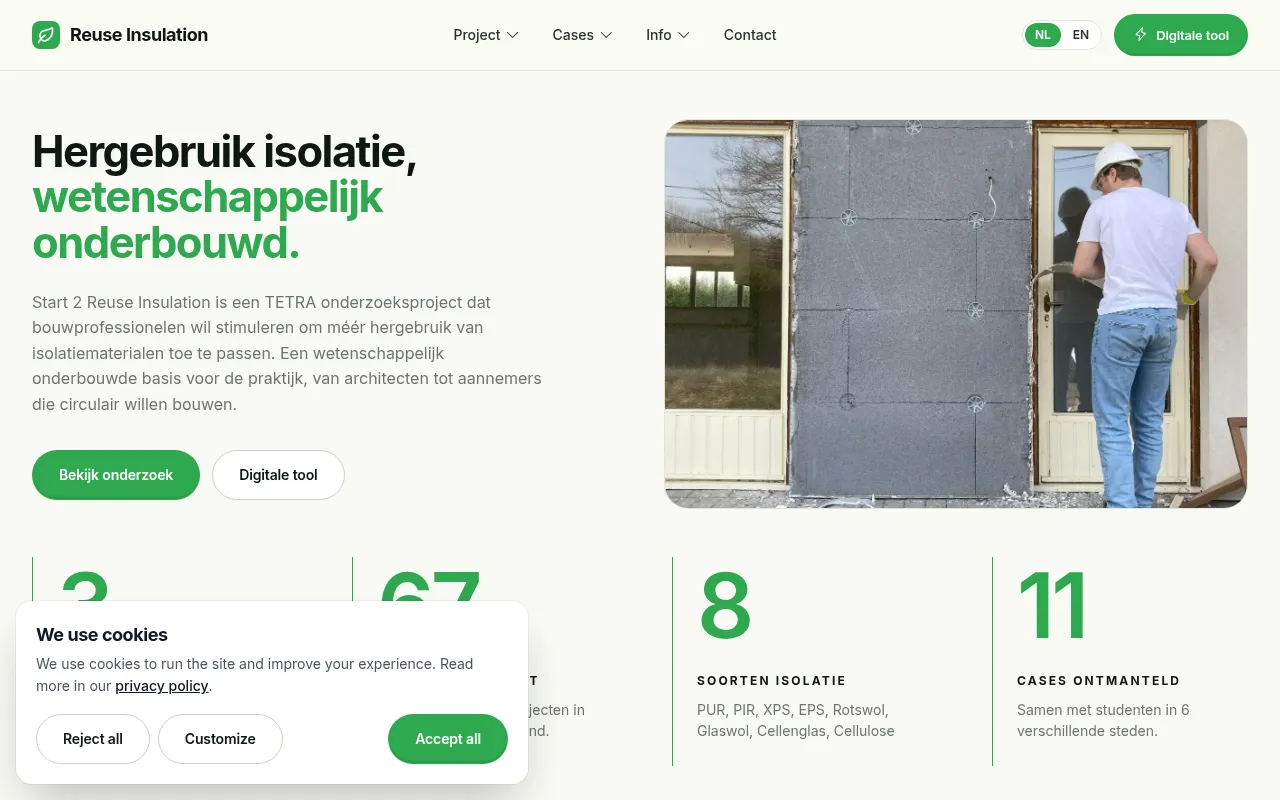Screenshot of reuse-insulation.com