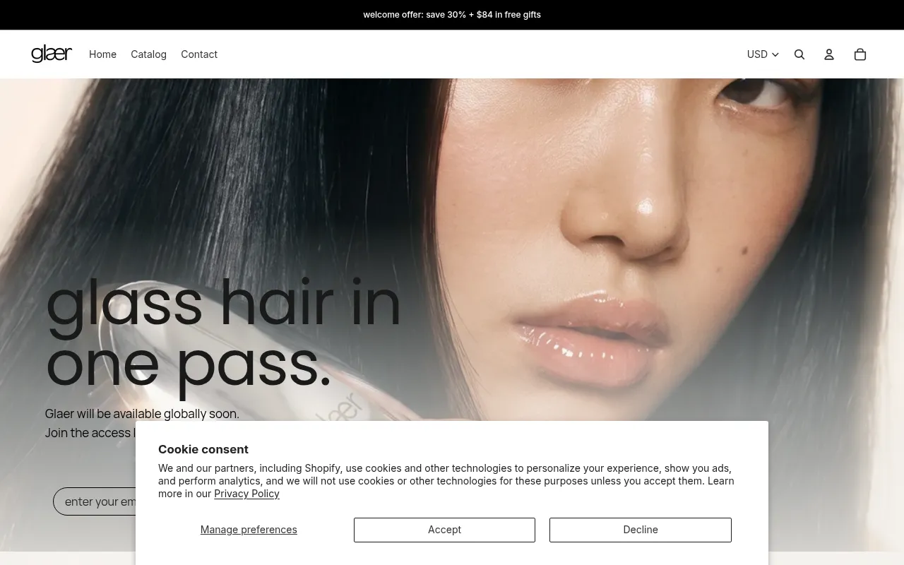 Screenshot of glaer.co
