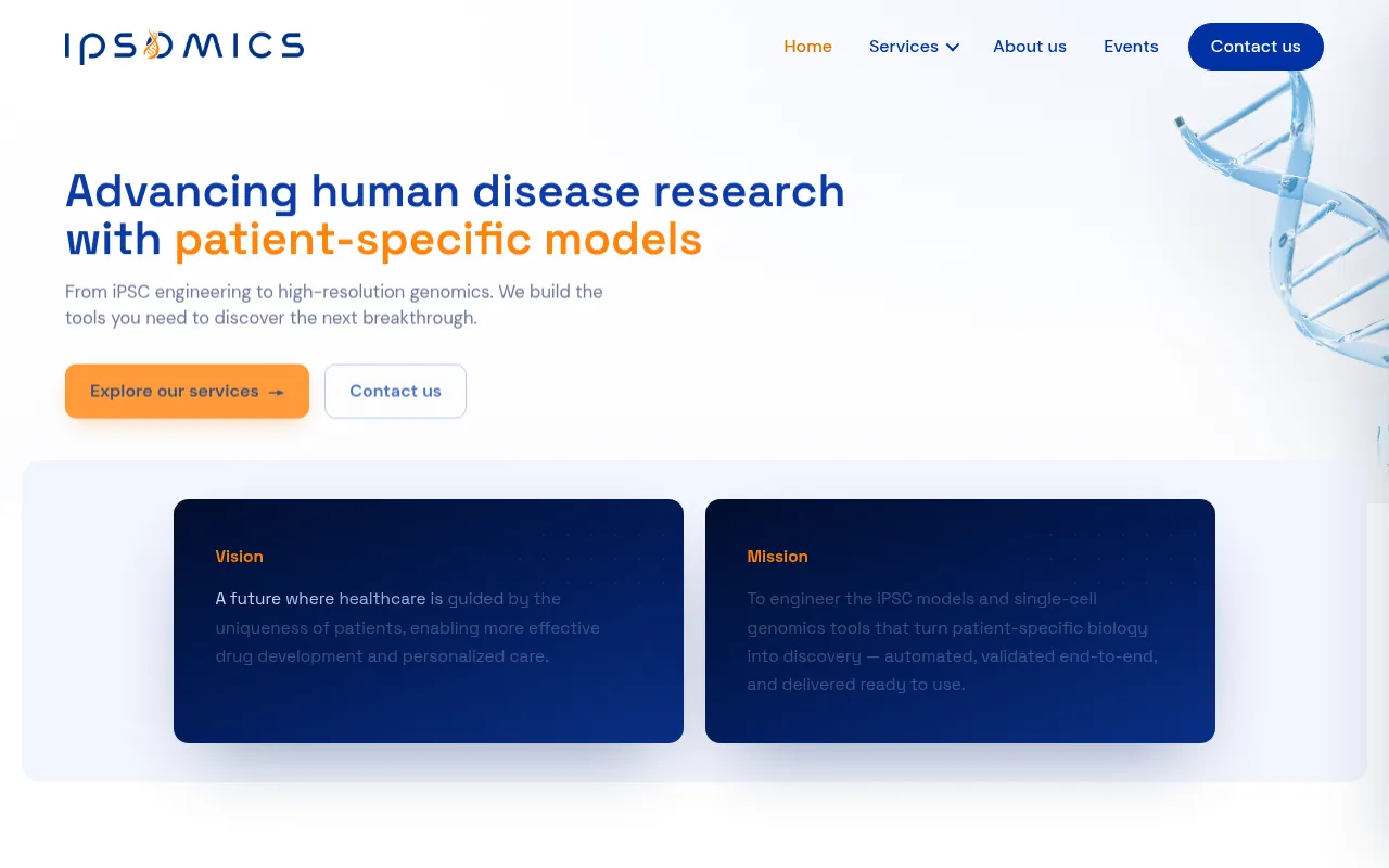 Screenshot of ipsomics.com