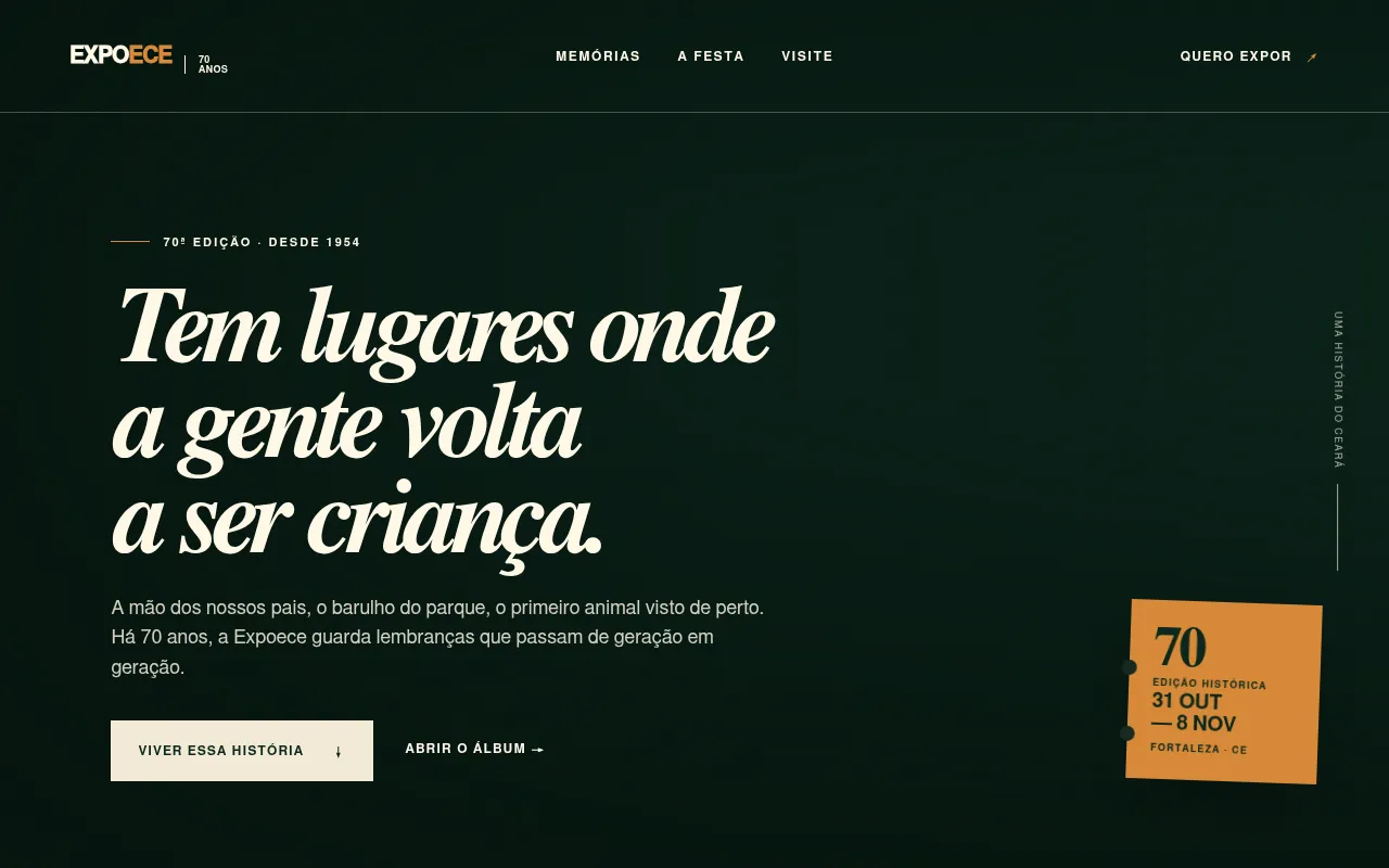 Screenshot of expoece.com.br
