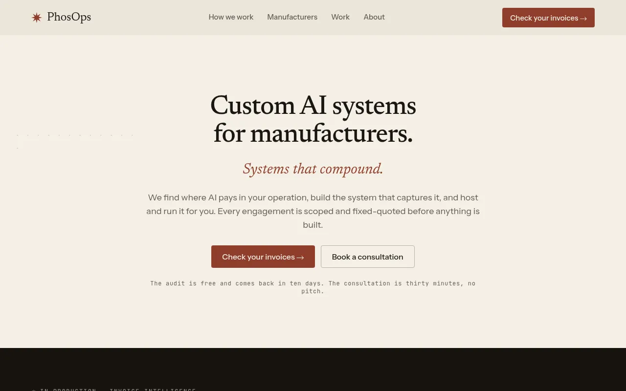 Screenshot of phosops.com