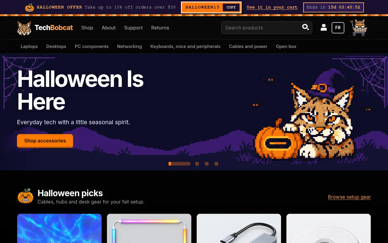 Screenshot of techbobcat.com