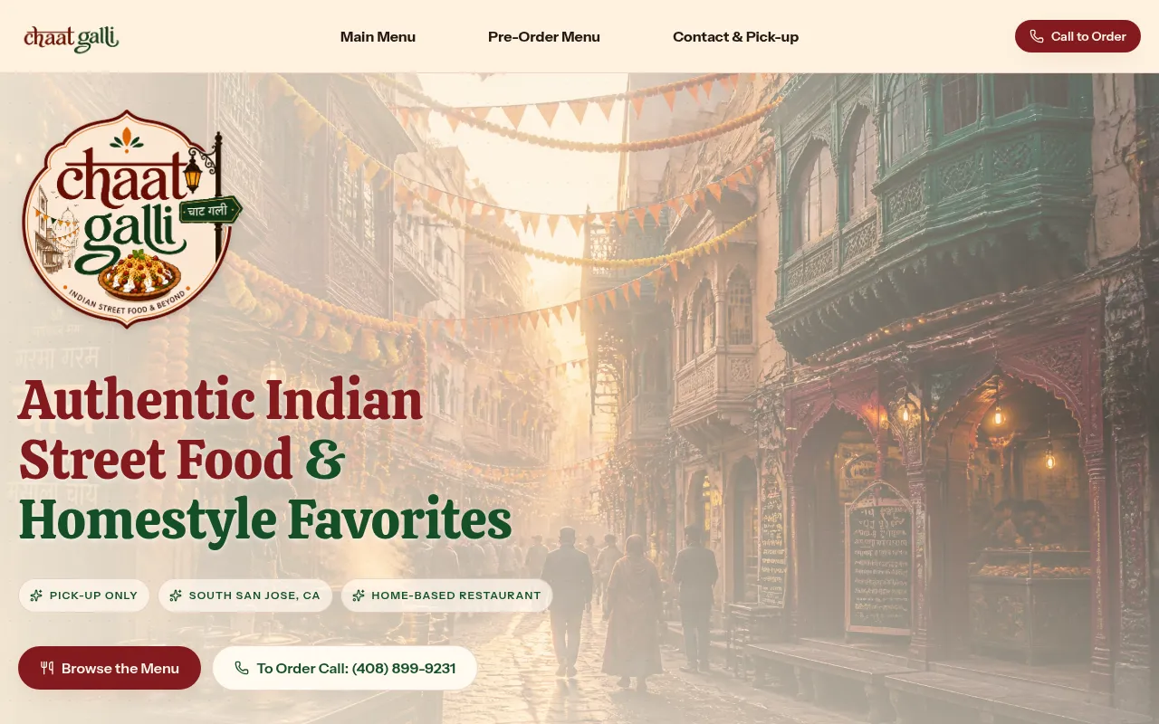 Screenshot of chaatgalli.com