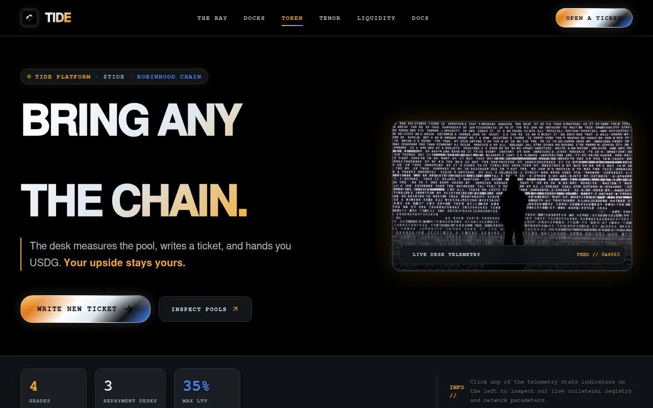 Screenshot of tidefi.app
