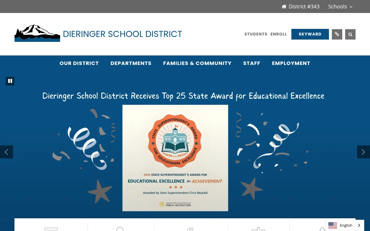 Screenshot of dieringer.wednet.edu