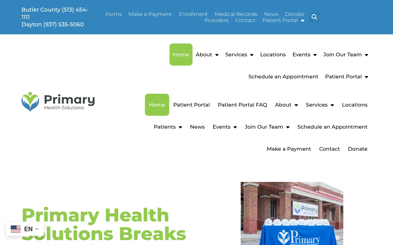 Screenshot of myprimaryhealthsolutions.org