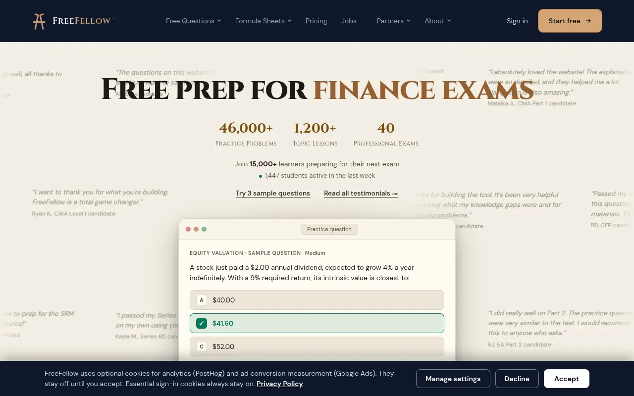 Screenshot of freefellow.org