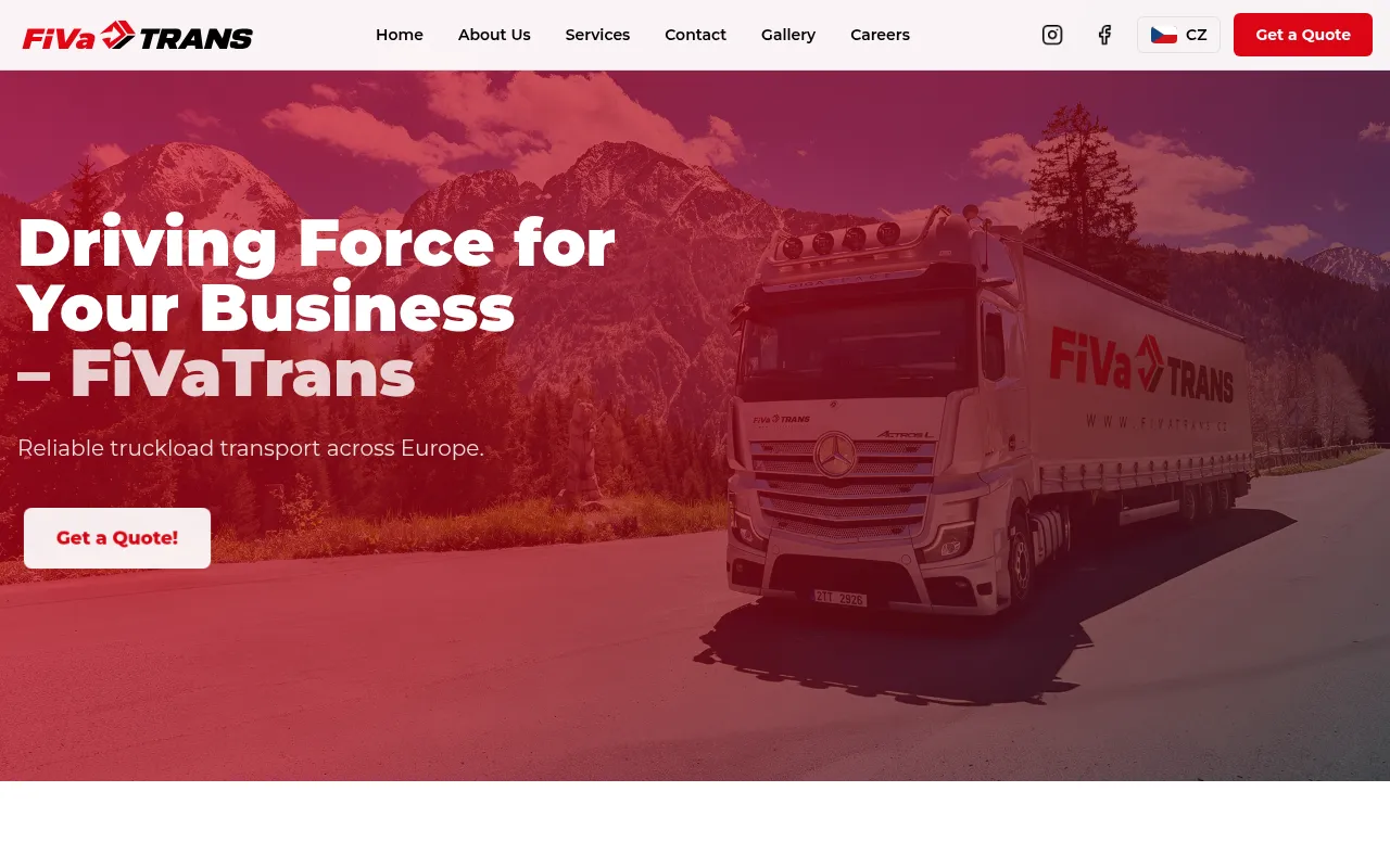 Screenshot of fivatrans.cz