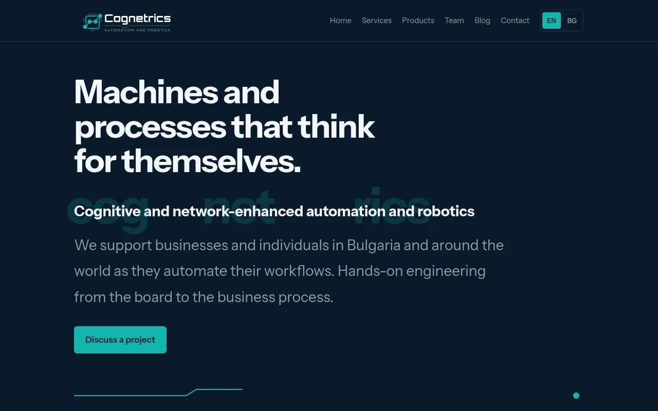 Screenshot of cognetrics.bg