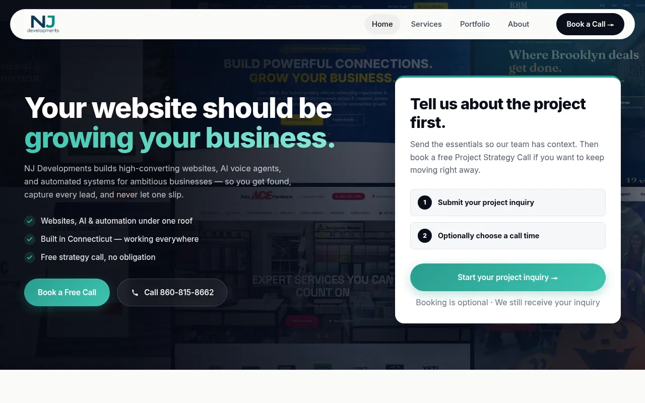 Screenshot of nj-developments.com