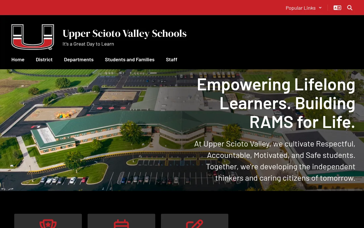 Screenshot of usvschools.org
