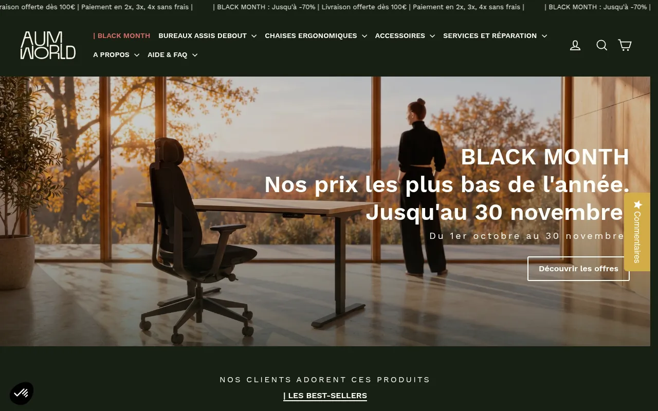 Screenshot of aum-world.com