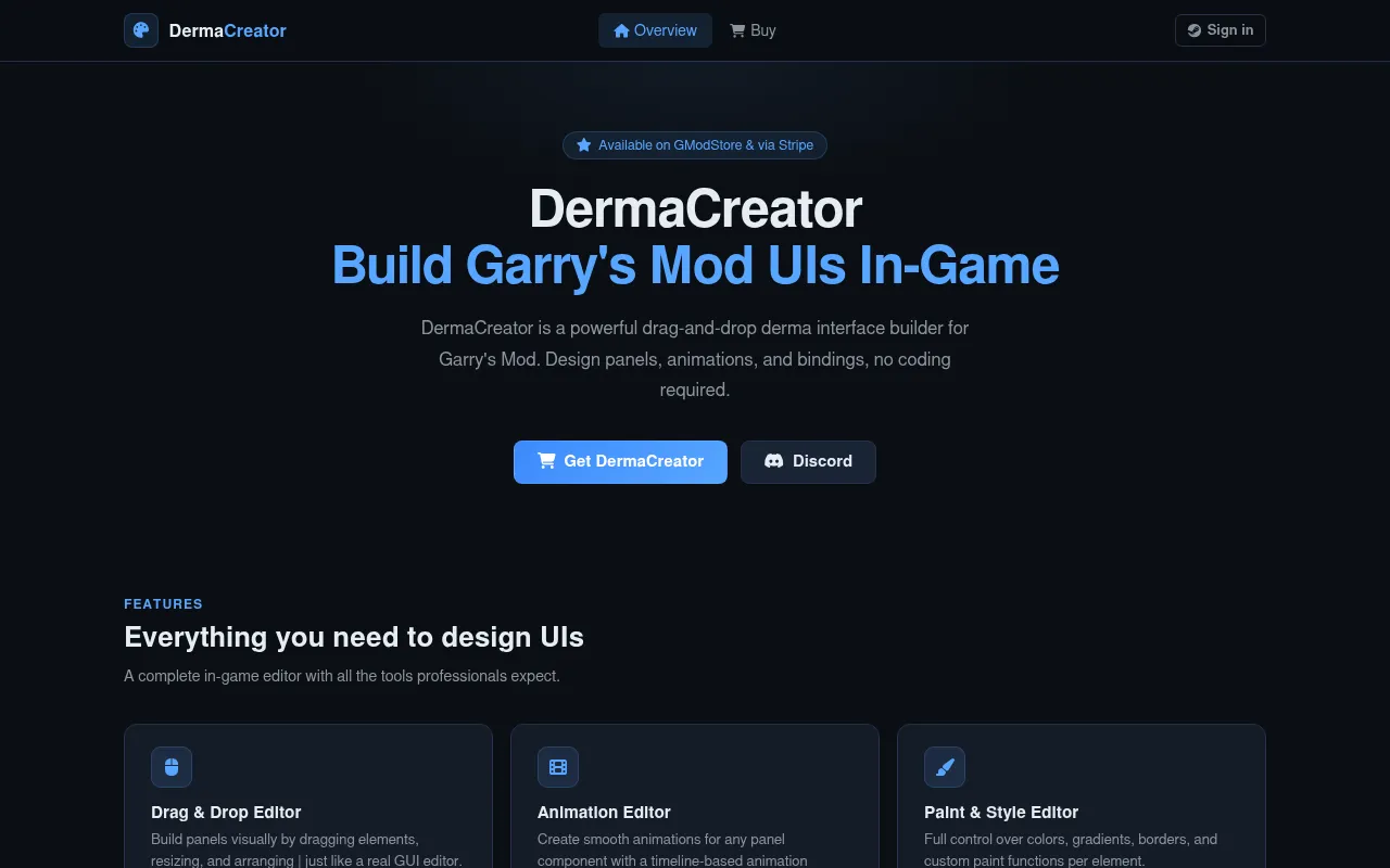 Screenshot of dermacreator.com