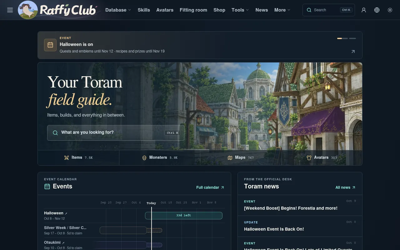 Screenshot of raffy.club