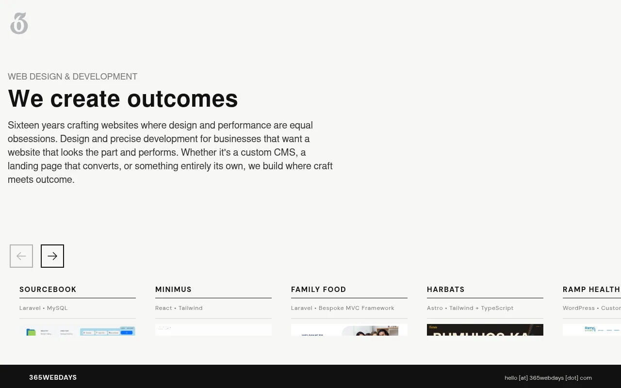 Screenshot of 365webdays.com