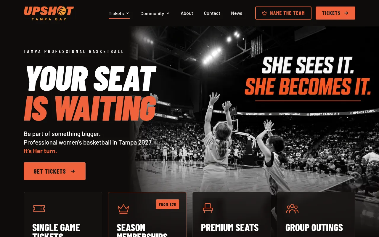 Screenshot of tampaupshot.com