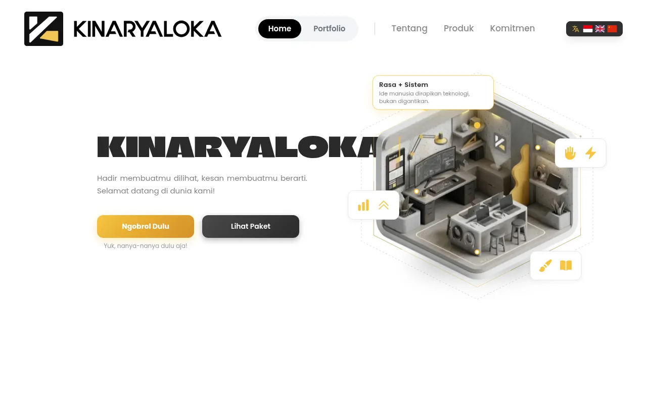Screenshot of kinaryaloka.com