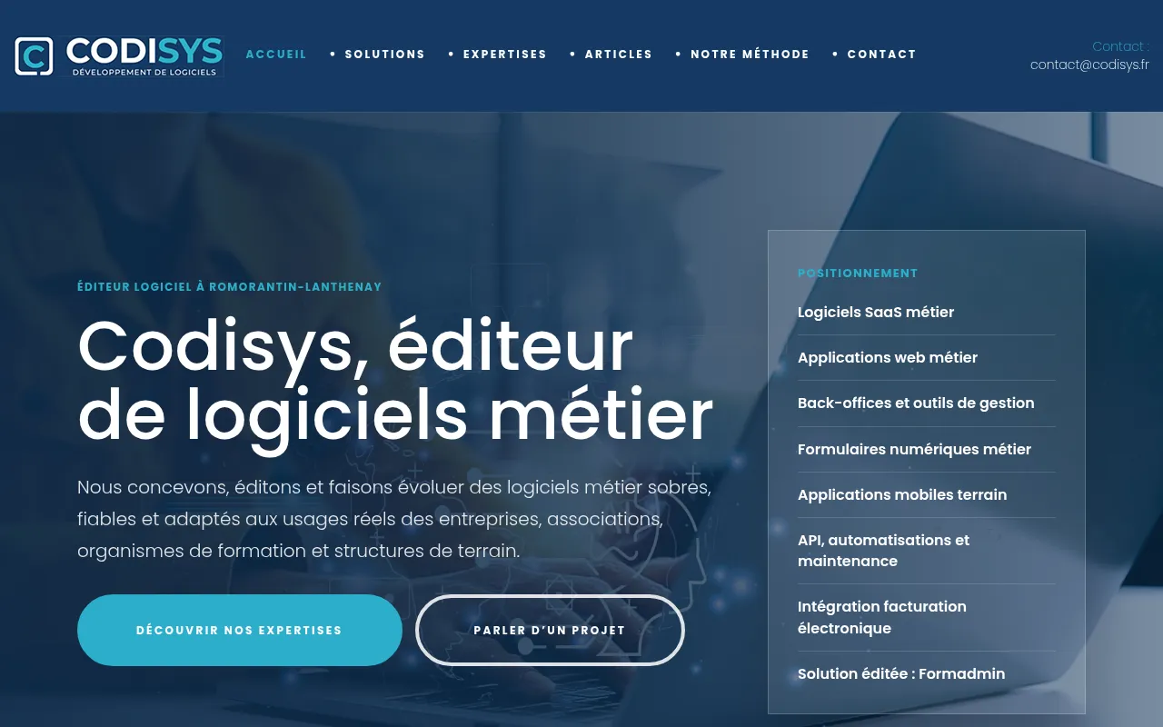 Screenshot of codisys.fr